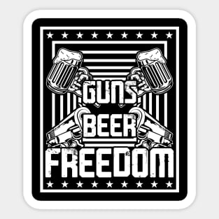 Guns Beer Freedom Sticker